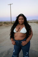 CRYSTAL White Rhinestone Bra