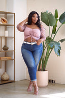 DEMI Pink Polka Dot Top