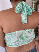 MARLEY Mesh Swirl Halter Top